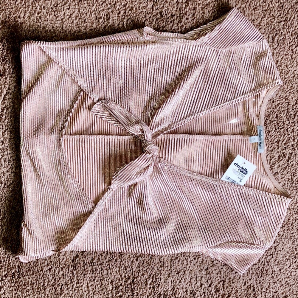 NWT Front tie bodysuit